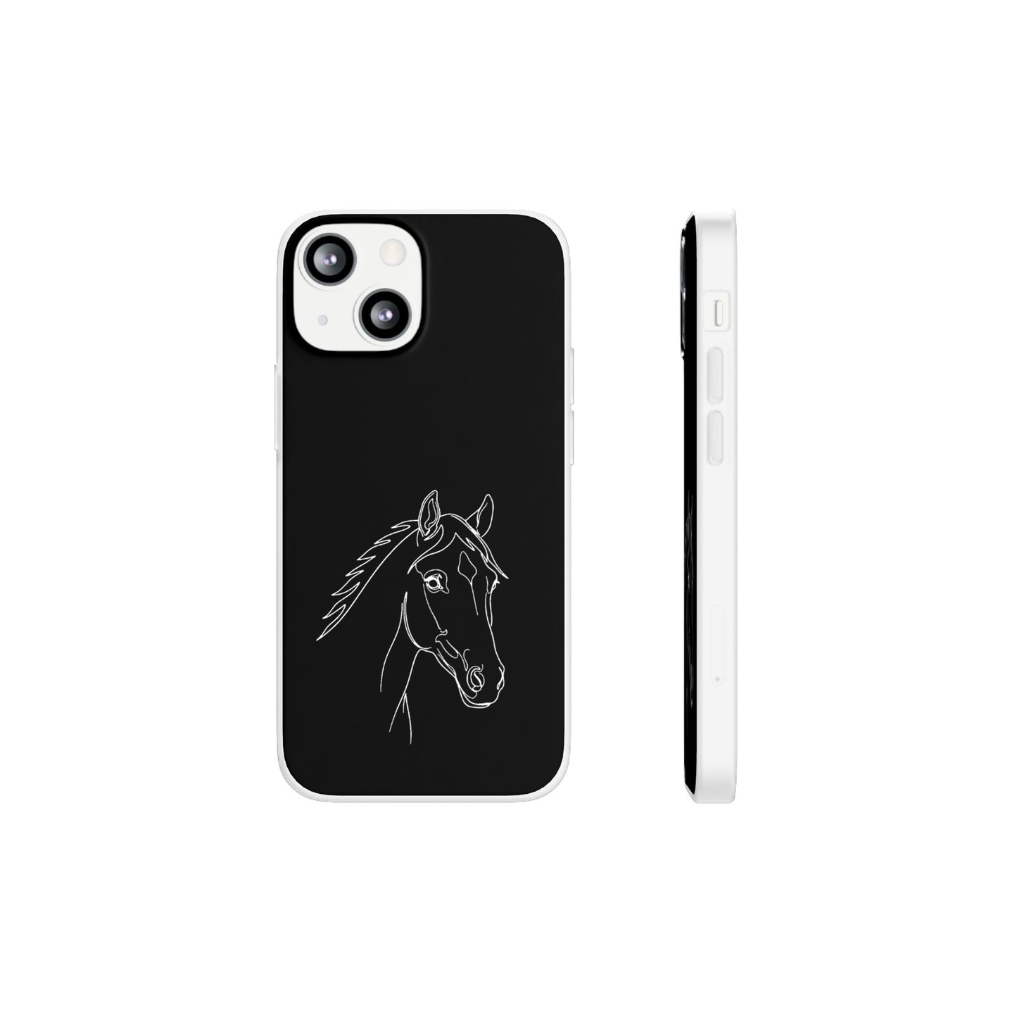 Horse Portrait Sketch - Flexi Phone Case