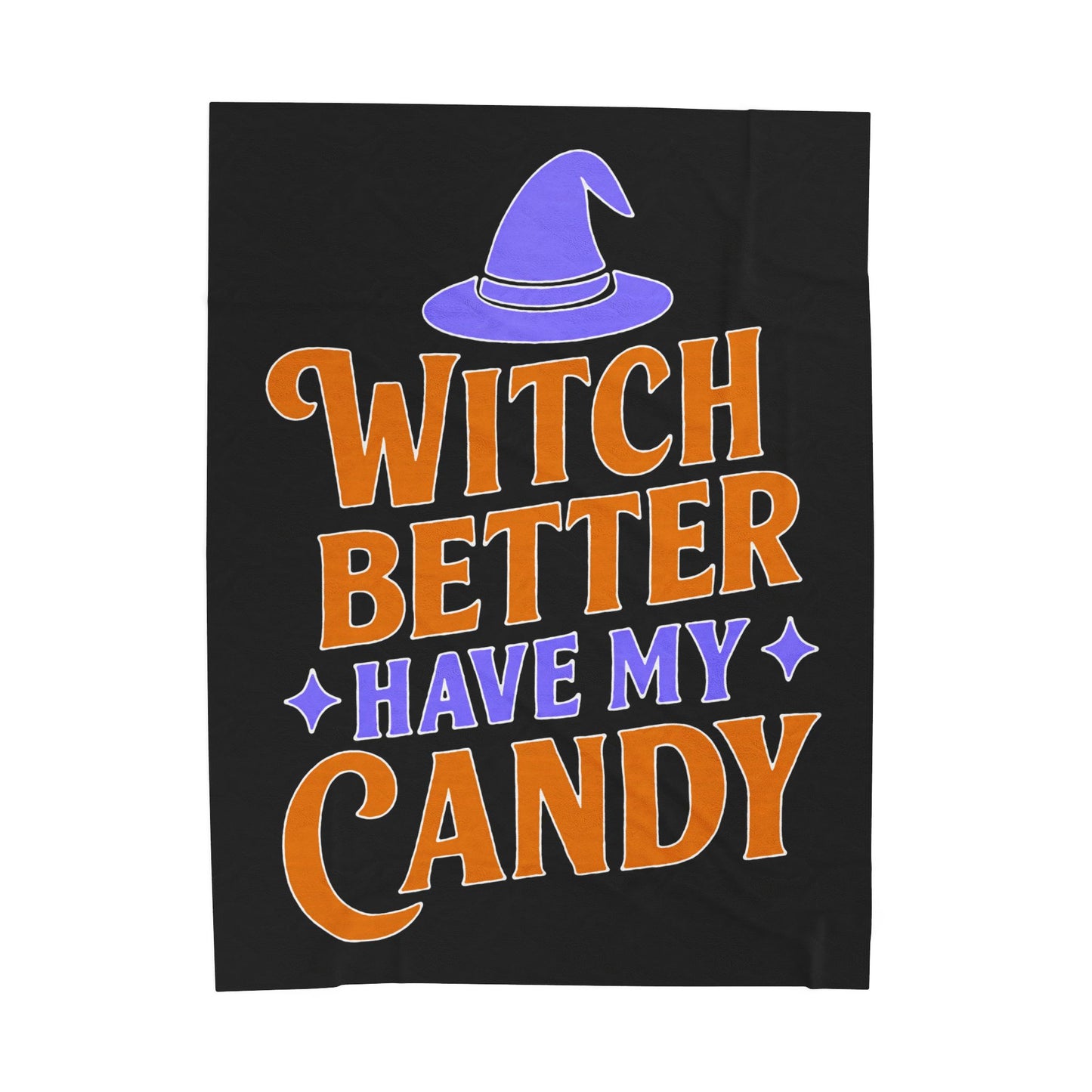 Halloween Velveteen Plush Blanket - Cozy Witch-Inspired Throw, Perfect for Fall Décor, Spooky Season, Trick or Treat, Gift for Her