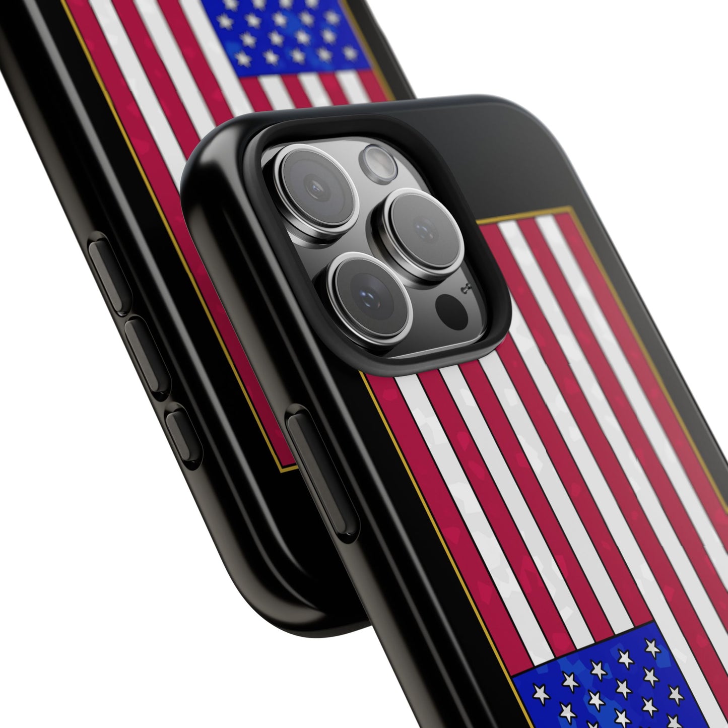 New Glory American Flag (Gold Edge Edition) - Phone Case