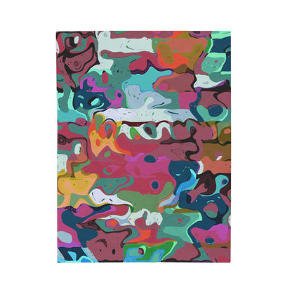 Colorful Abstract Marble - Plush Blanket