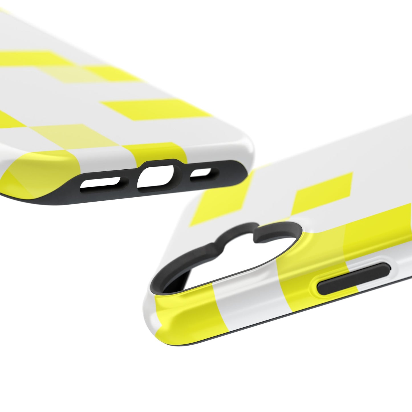 Yellow Pixel Grid -  Magnetic Phone Case