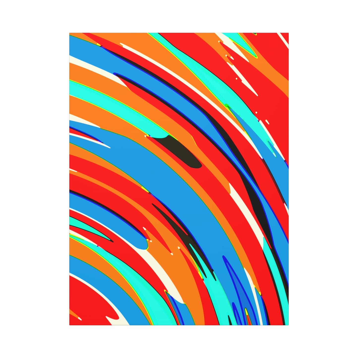 Abstract Rainbow Swirl Arc - Canvas