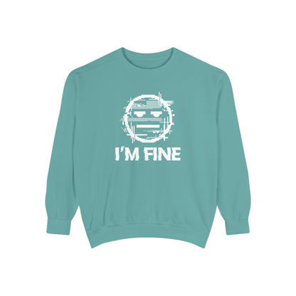 I’m Fine Glitched Smiley - Sweatshirt