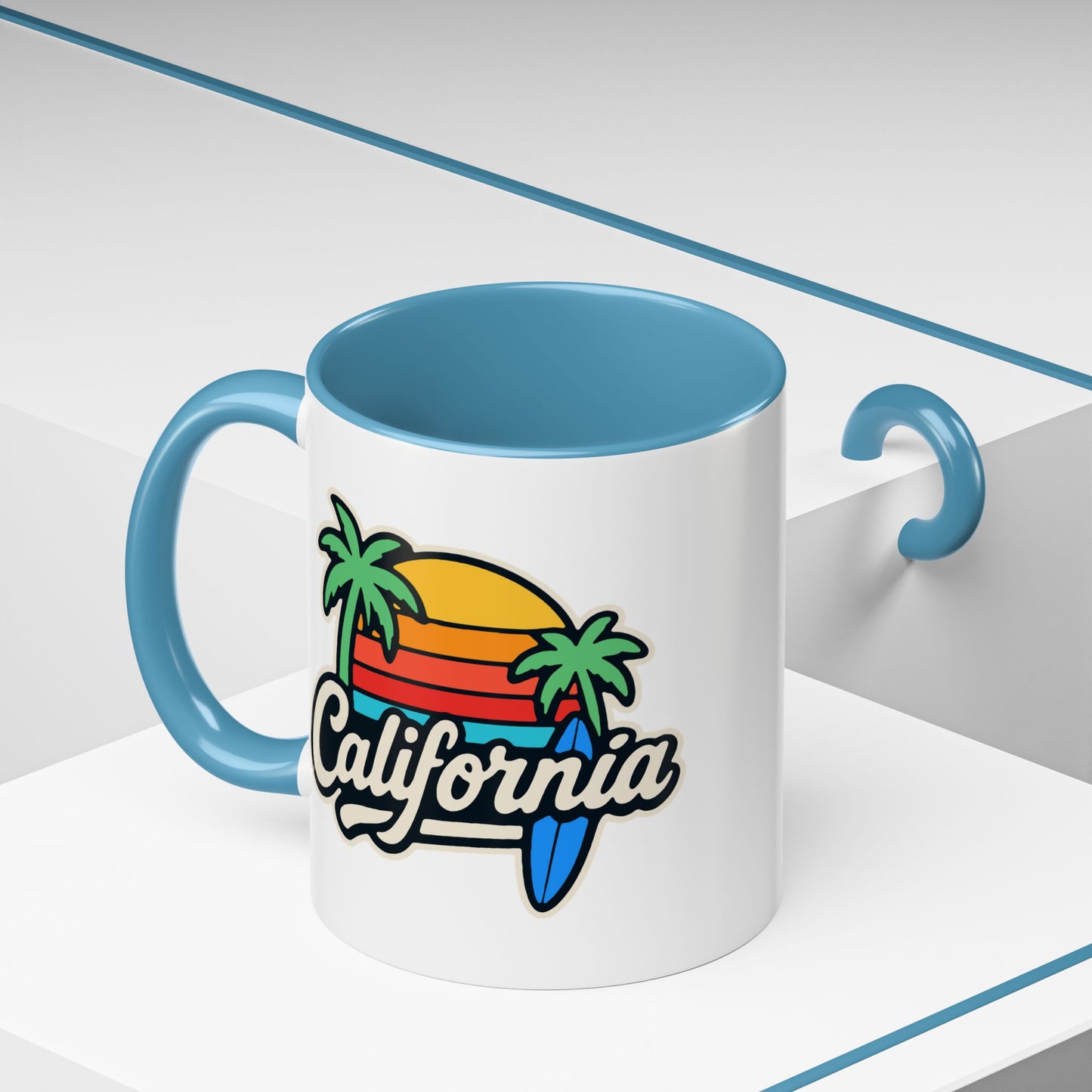 California Surf Vibes - Color Accent Mug