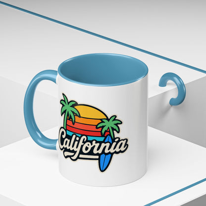 California Surf Vibes - Color Accent Mug