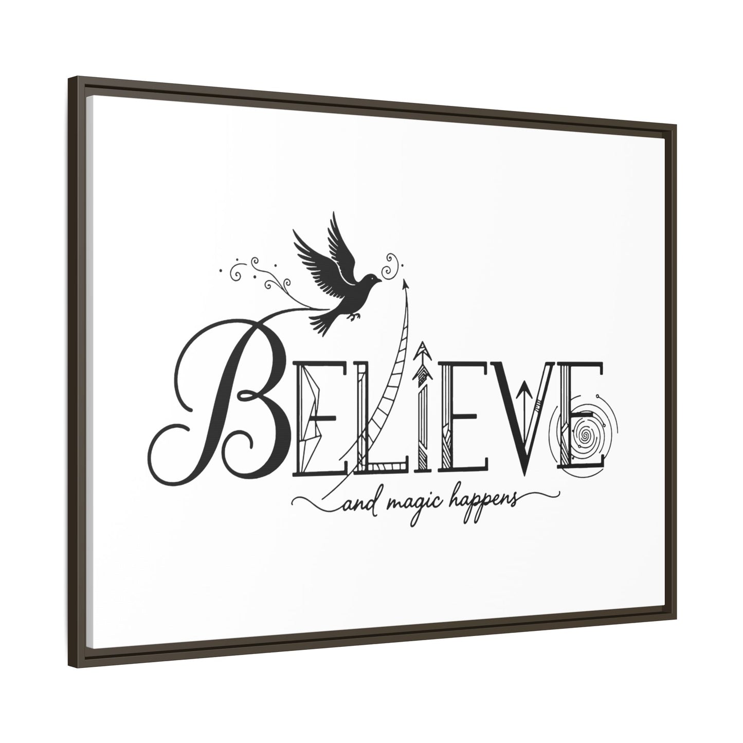 Believe and Magic Happens - Framed Canvas