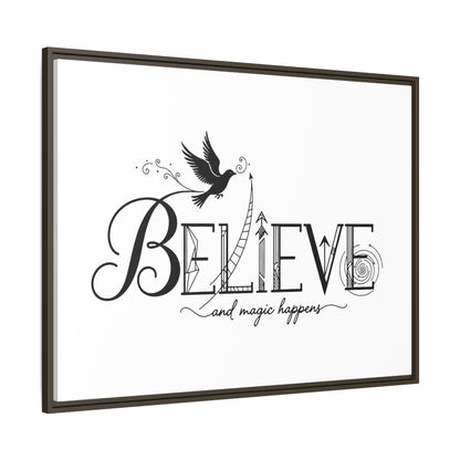 Believe and Magic Happens - Framed Canvas