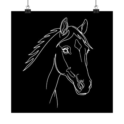 Horse Portrait Sketch - Poster