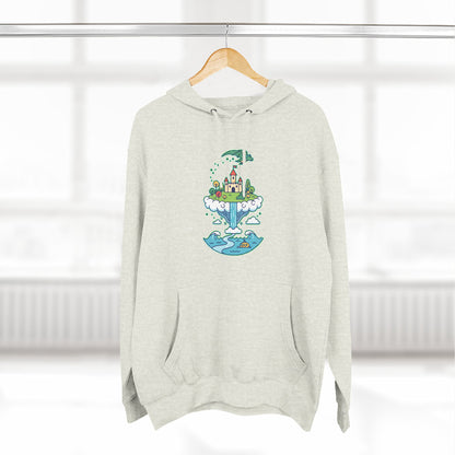 Floating Castle Dragon - Magical Fantasy Island - Hoodie