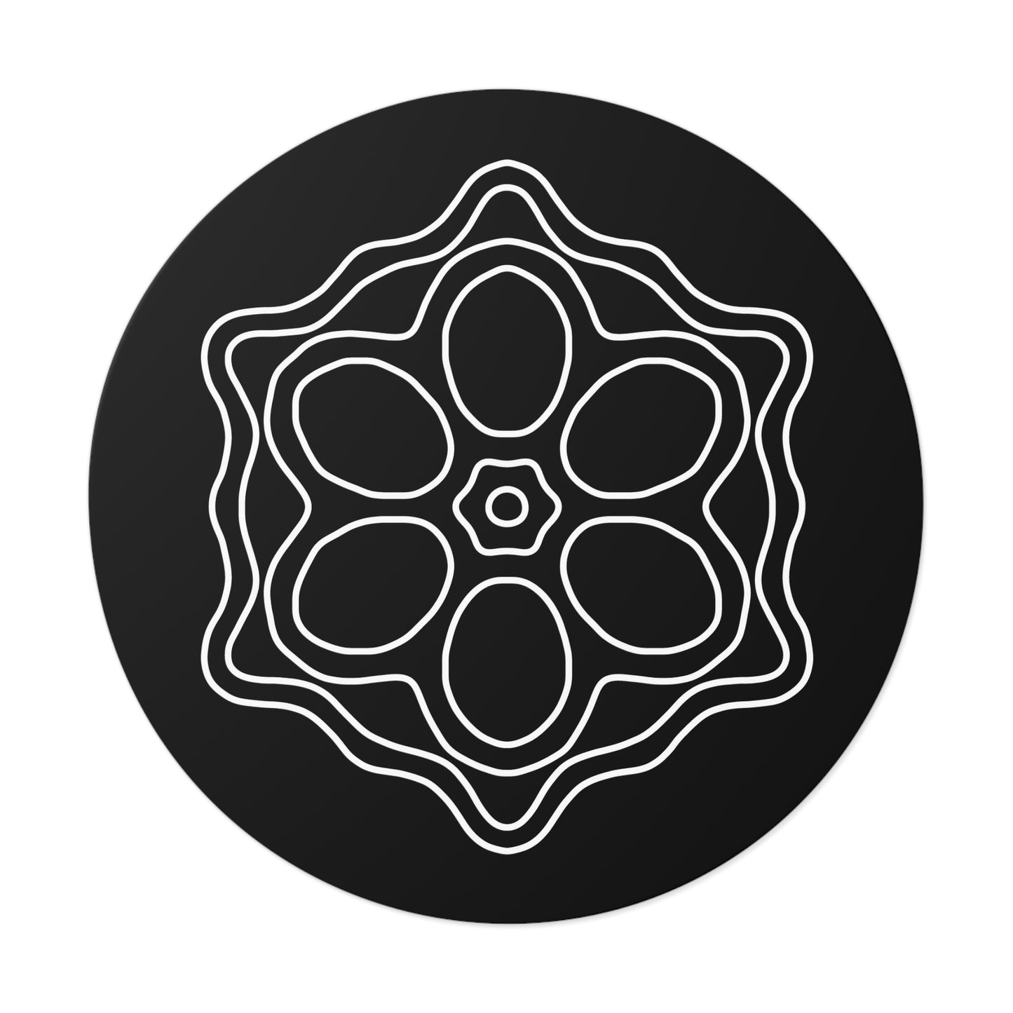 Elegant Floral Round Vinyl Stickers, Boho Home Decor, Journal Stickers, Gift Ideas, Minimalist Aesthetic