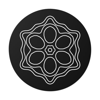 Elegant Floral Round Vinyl Stickers, Boho Home Decor, Journal Stickers, Gift Ideas, Minimalist Aesthetic