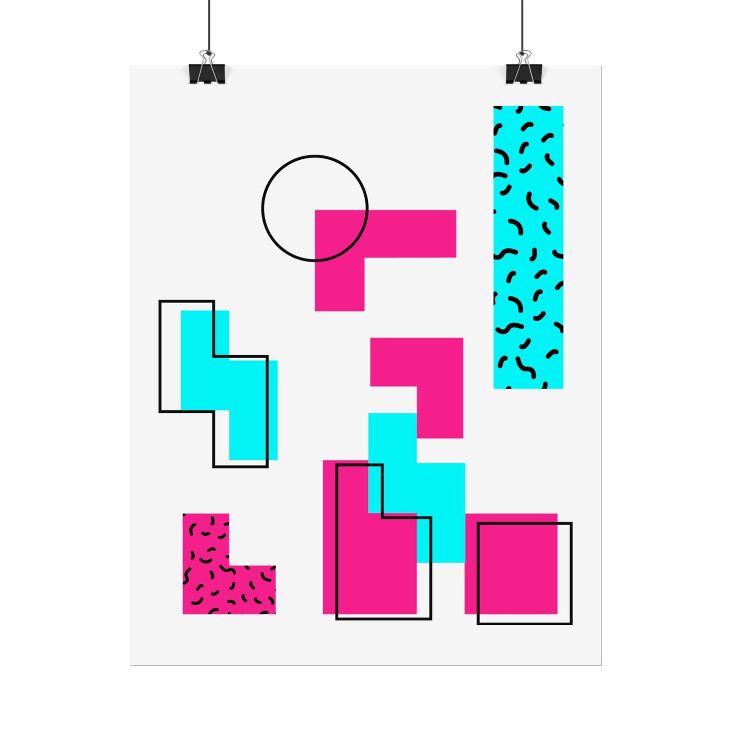 Retro Geometric Vibes - Poster