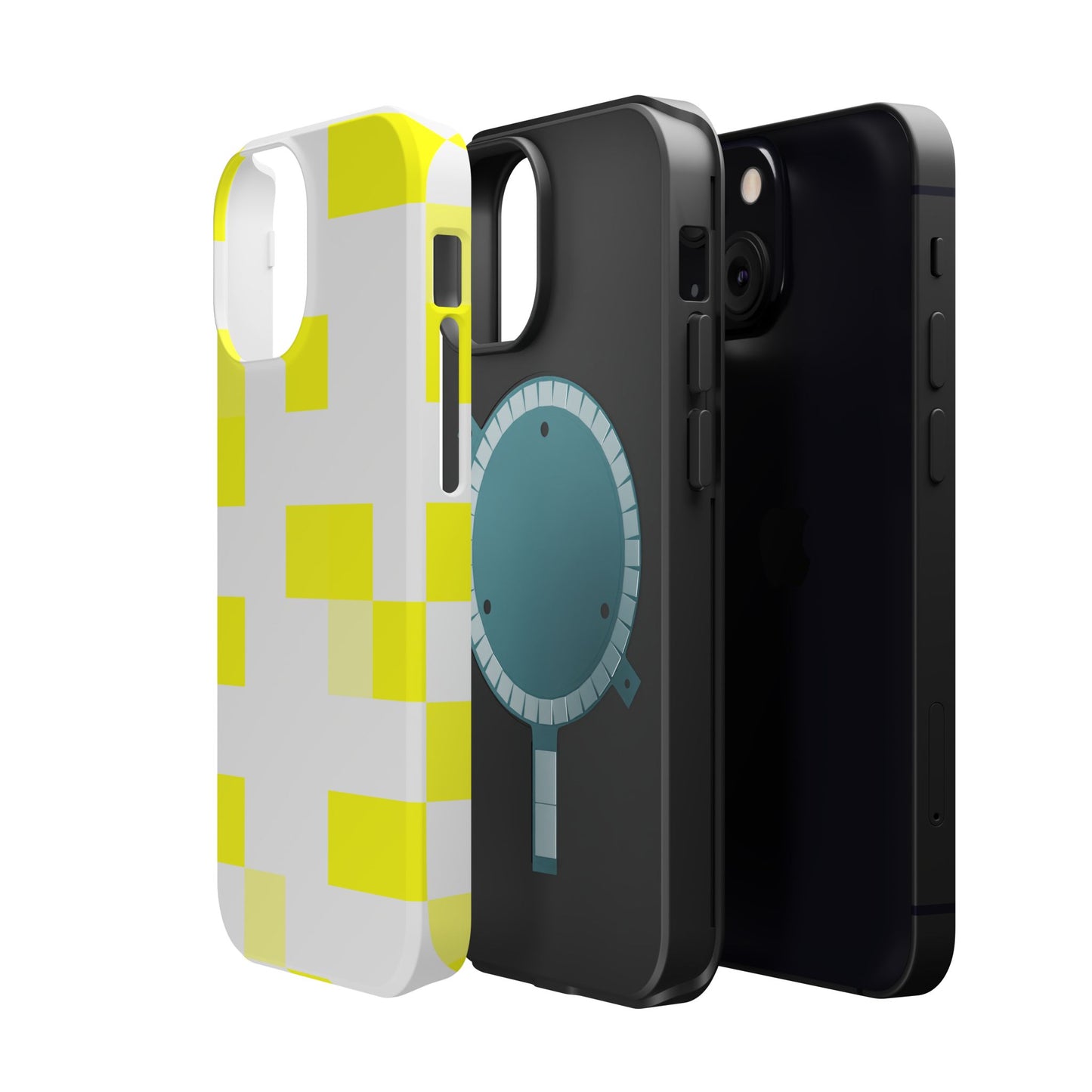Yellow Pixel Grid -  Magnetic Phone Case
