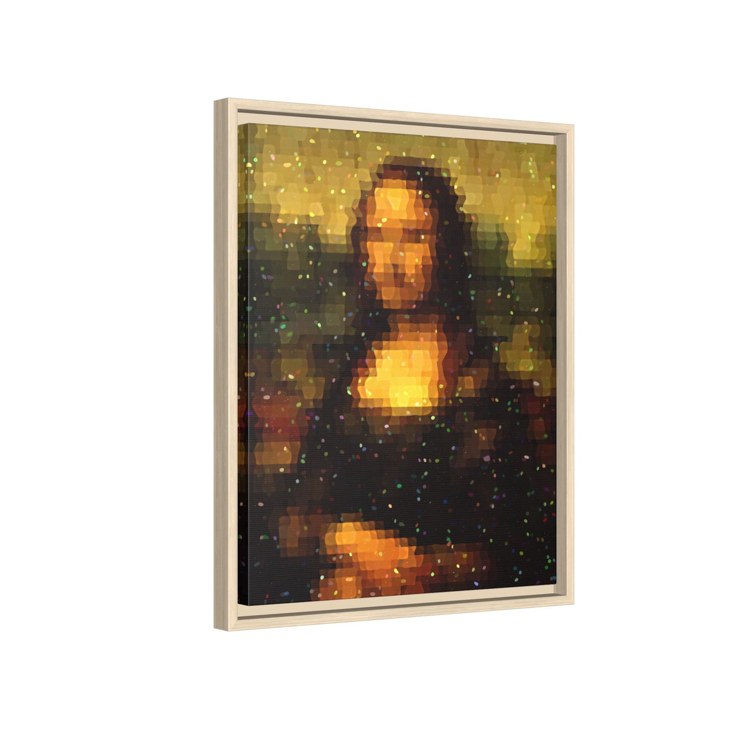 Pixel Muse — Silent Smile - Framed Canvas