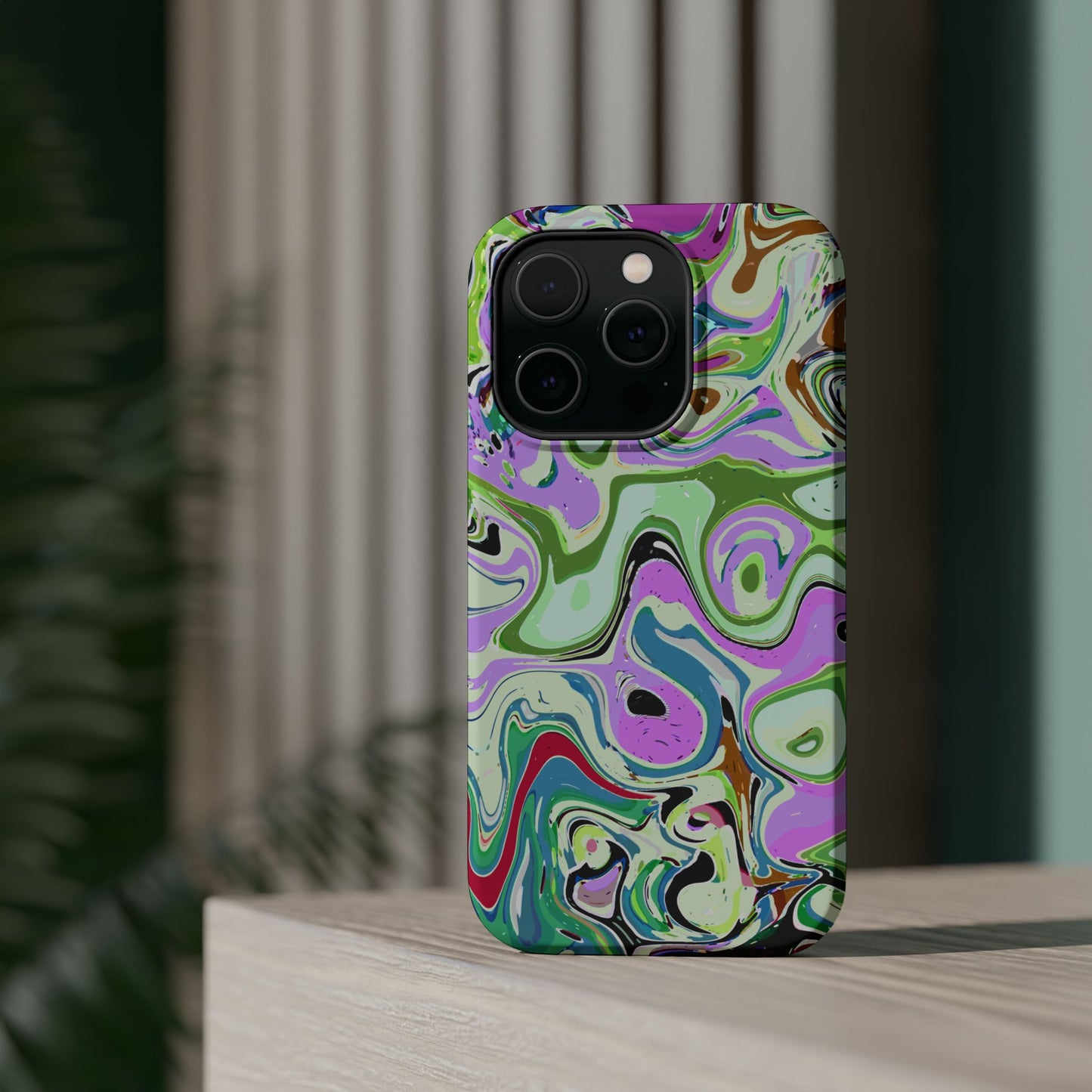 Vibrant Multi‑Color Swirl - Magnetic Phone Case