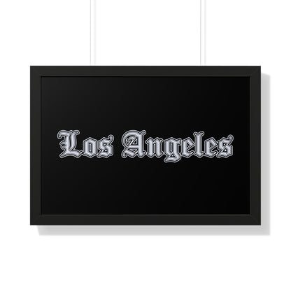 Los Angeles Framed Horizontal Poster, Wall Art, Home Decor, Gift for LA Lovers, Modern Wall Art, Interior Decoration - Silver Edition