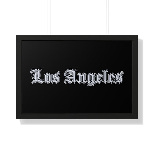 Los Angeles Framed Horizontal Poster, Wall Art, Home Decor, Gift for LA Lovers, Modern Wall Art, Interior Decoration - Silver Edition