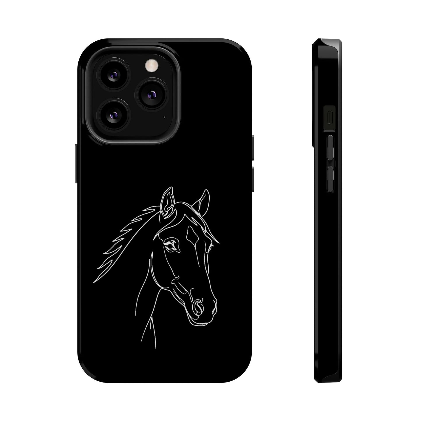 Horse Portrait Sketch - Magnetic Phone Case