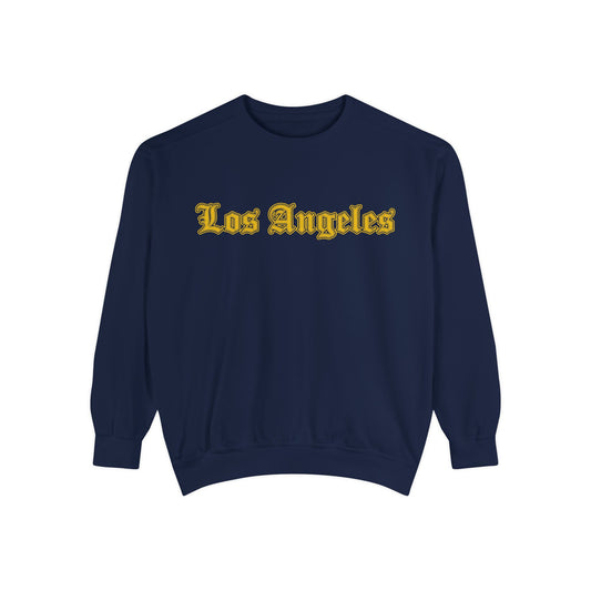 Los Angeles Vintage Unisex Sweatshirt, Cozy Oversized Pullover, CasualFashion, Gift for Him/Her, Streetwear, Travel Wardrobe - Golden Edition