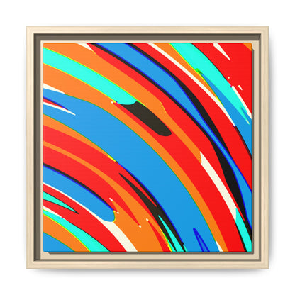 Abstract Rainbow Swirl Arc - Framed Canvas