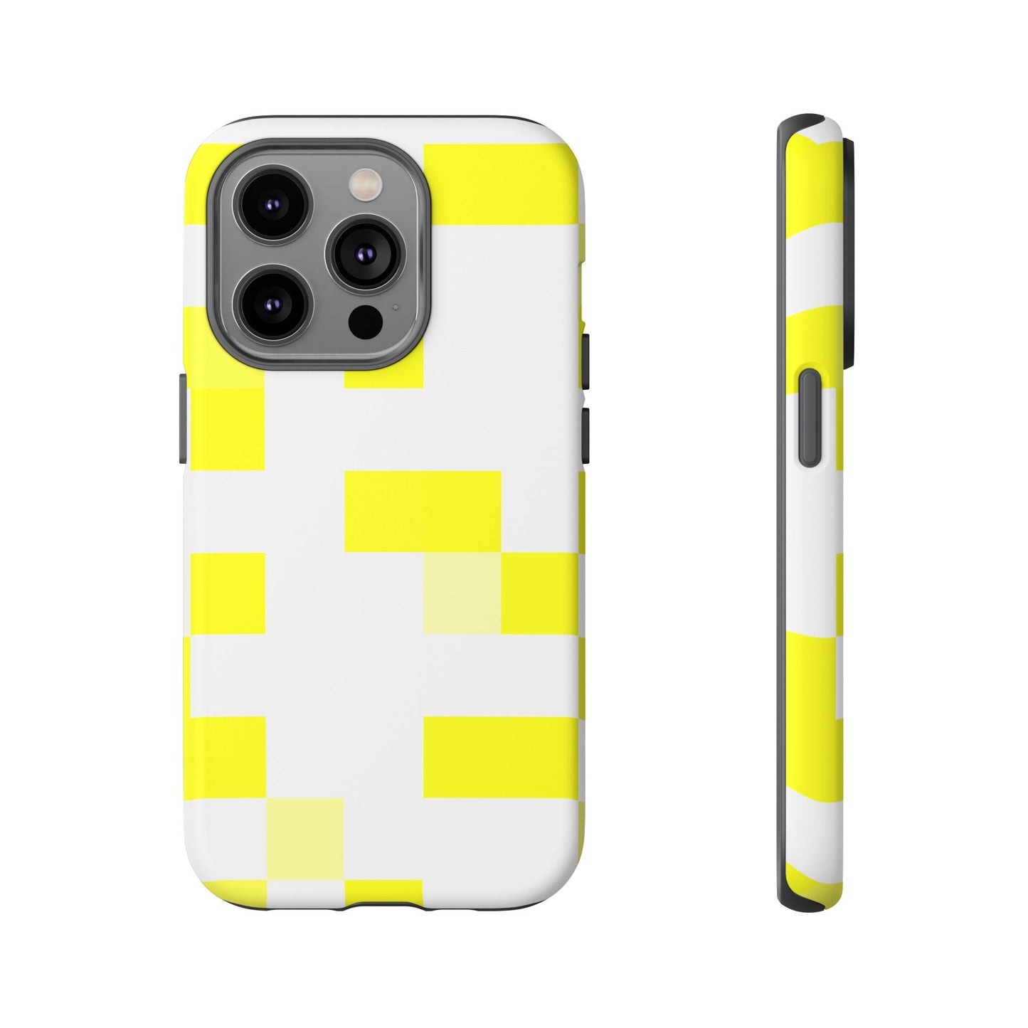 Yellow Pixel Grid -  Phone Case