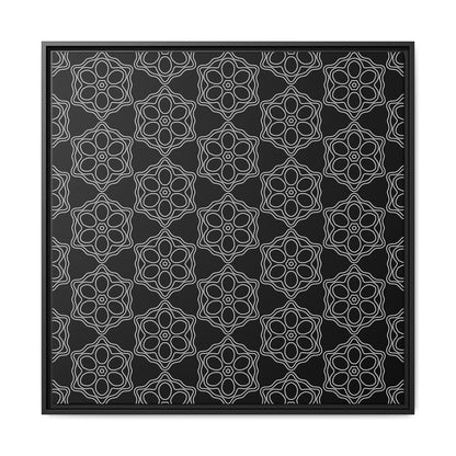 Geometric Sacred Flower - Framed Canvas