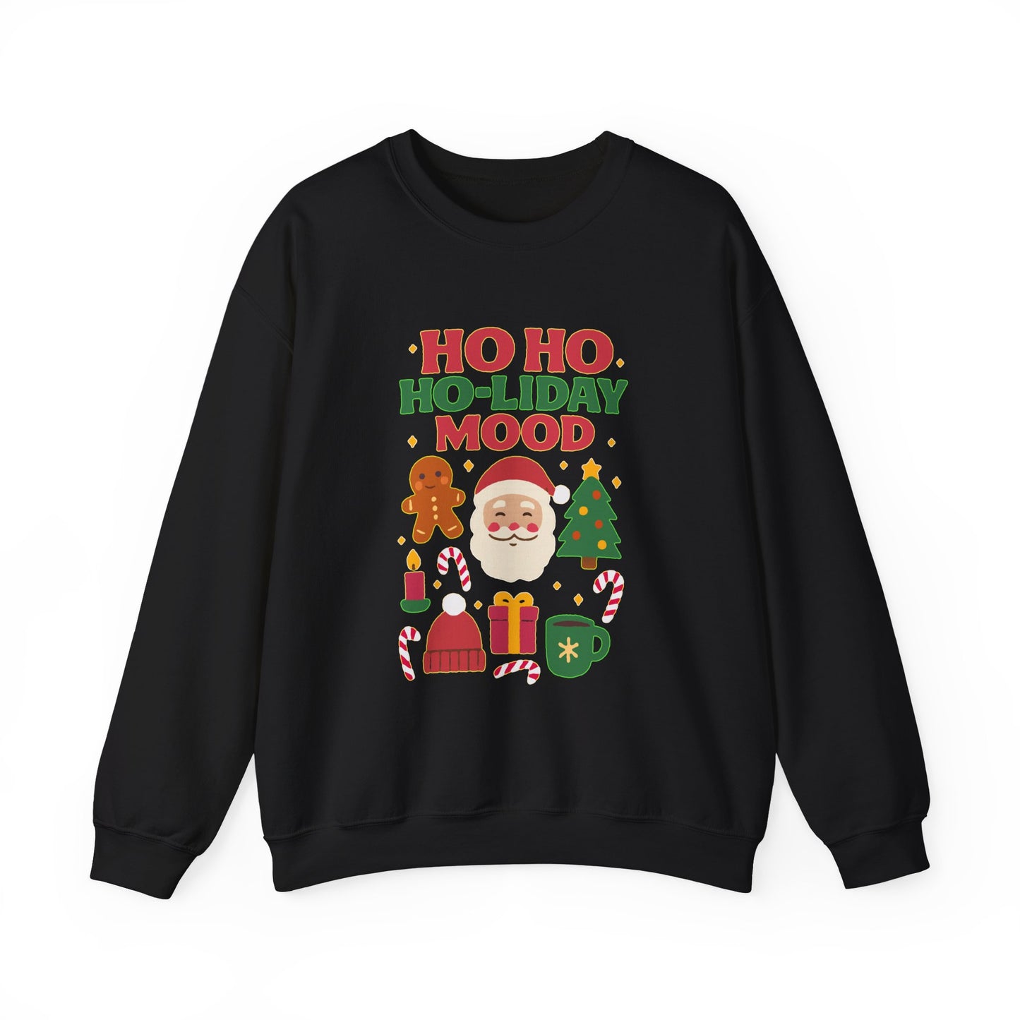 Festive Holiday Sweatshirt, Christmas Crewneck, Cozy Winter Gift, Unisex Sweatshirt, Seasonal Apparel, Ho Ho Ho-liday Mood