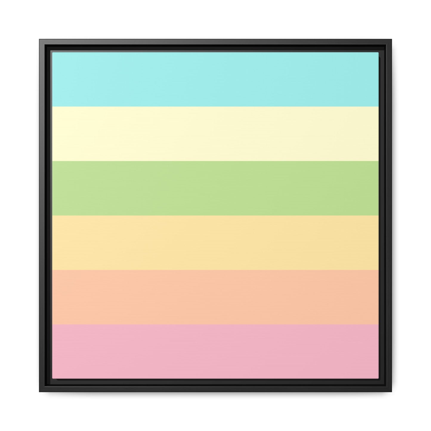 Pastel Stripes - Framed Canvas