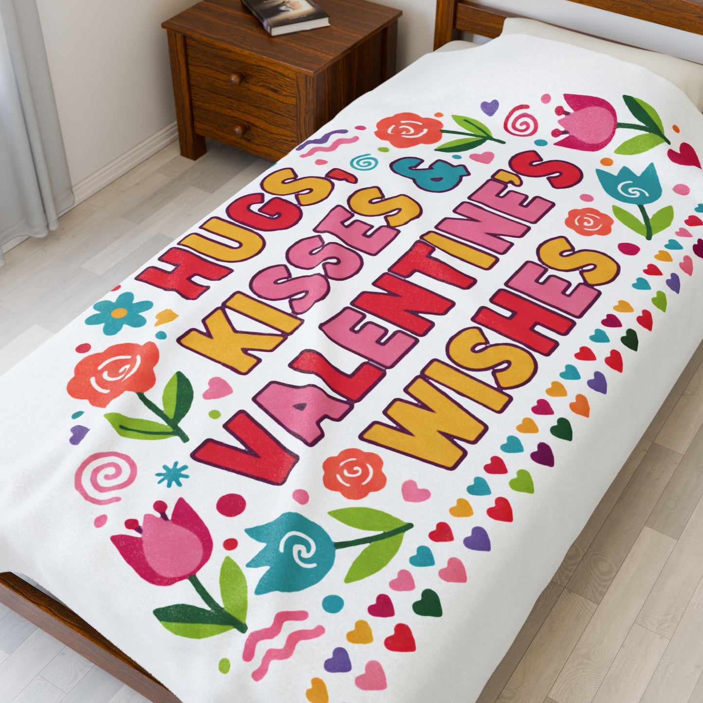 Hugs, Kisses & Valentine’s Wishes - Plush Blanket
