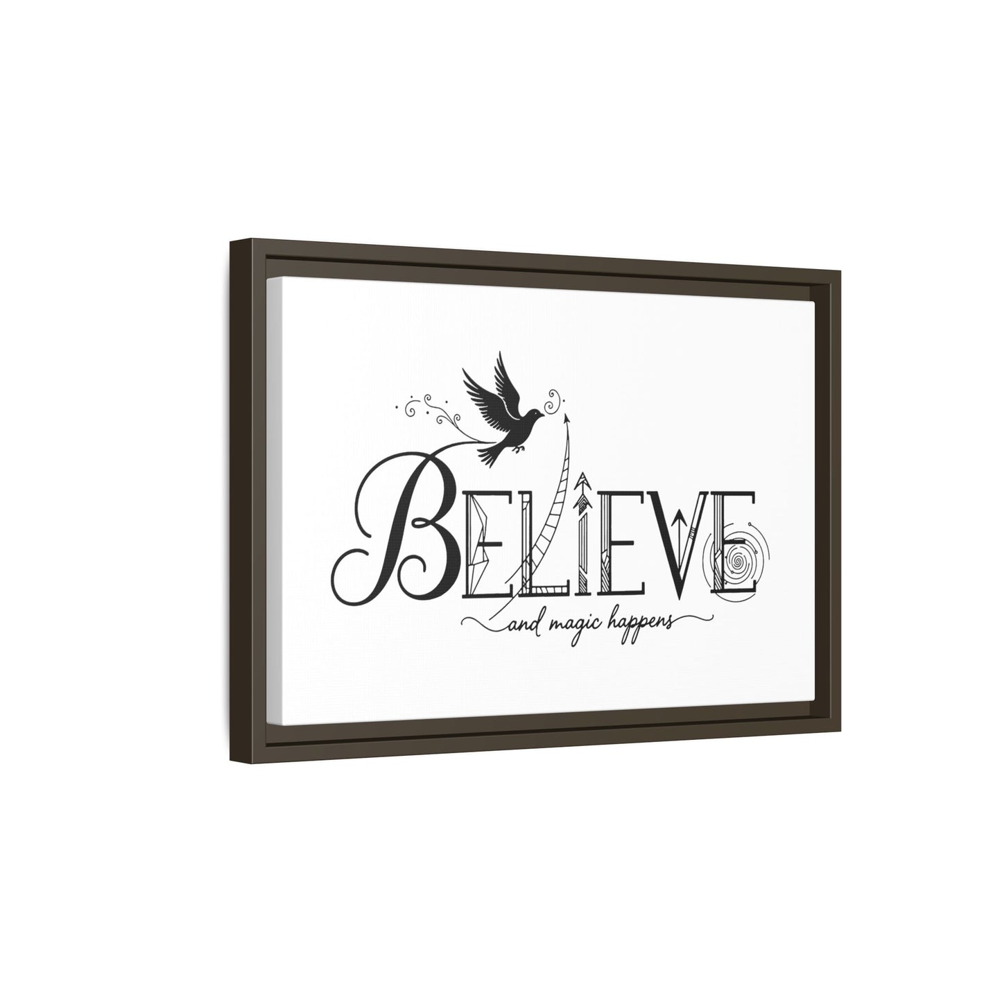Believe and Magic Happens - Framed Canvas