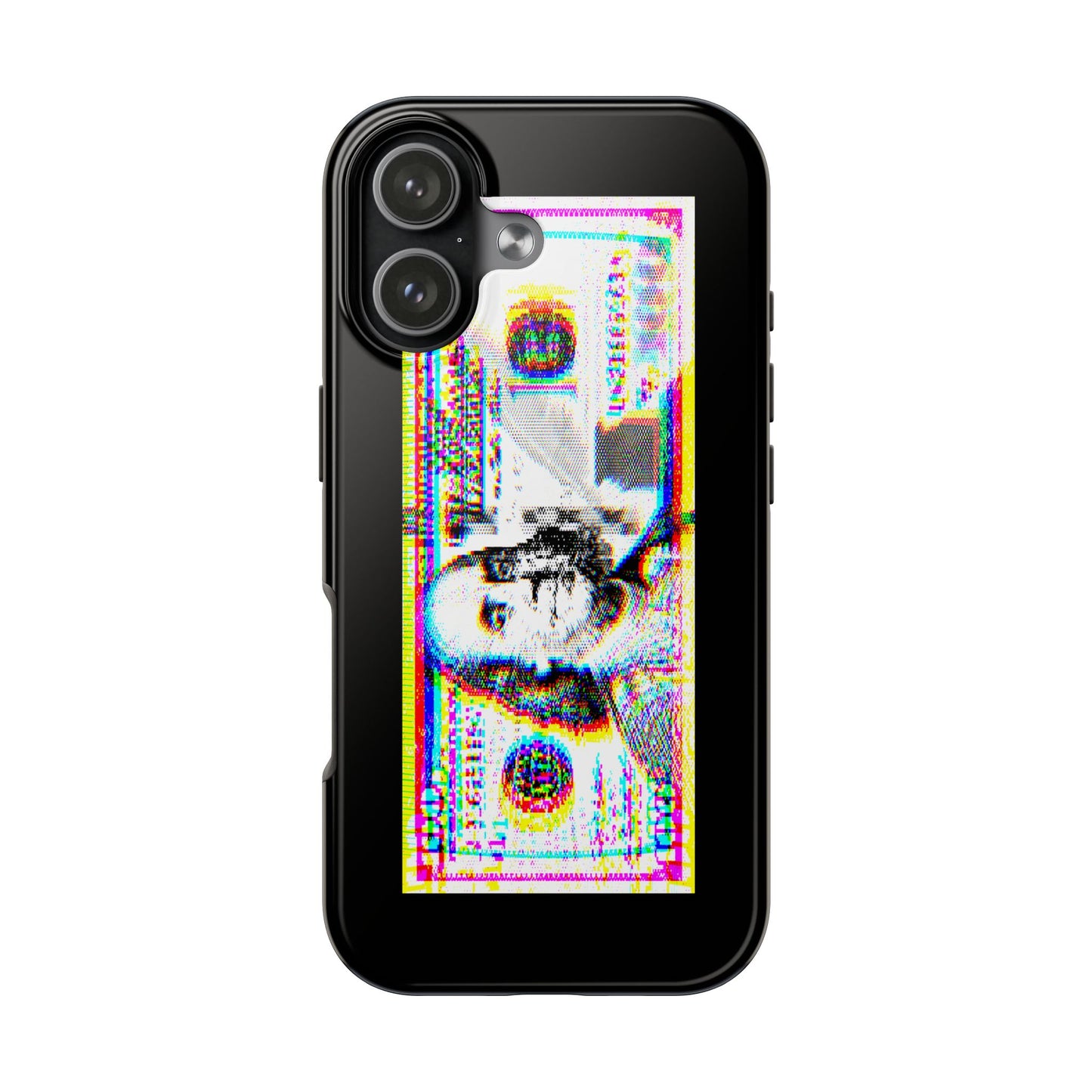 100 Dollars Bill - Neon Color Explosion - Phone Case
