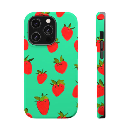 Strawberry Pattern - Magnetic Phone Case