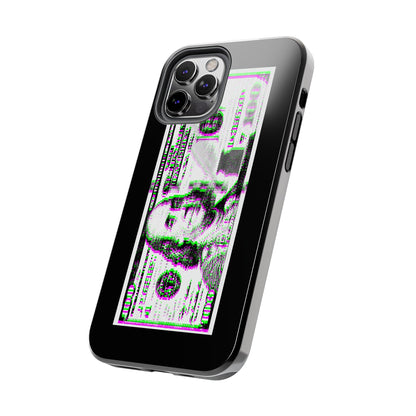 100 Dollars Bill - Green/Magenta Glitch - Phone Case