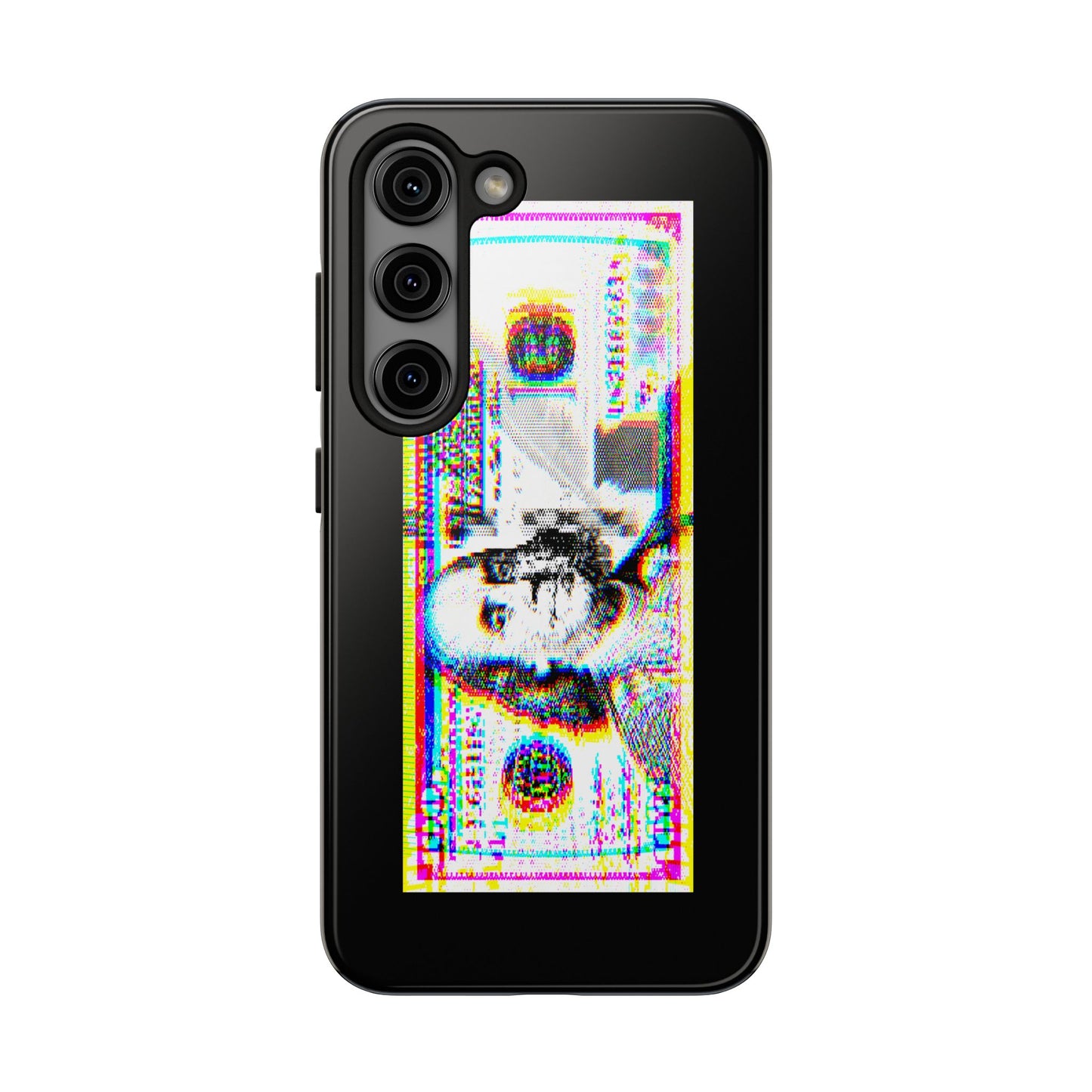 100 Dollars Bill - Neon Color Explosion - Phone Case