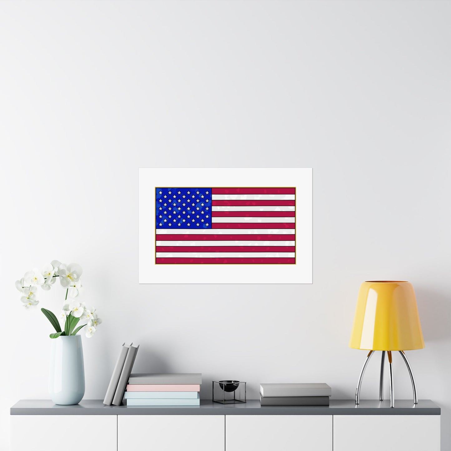 New Glory American Flag (Gold Edge Edition) - Poster