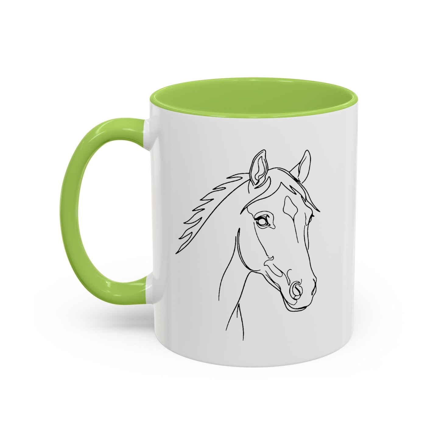 Horse Portrait Sketch - Color Accent Mug