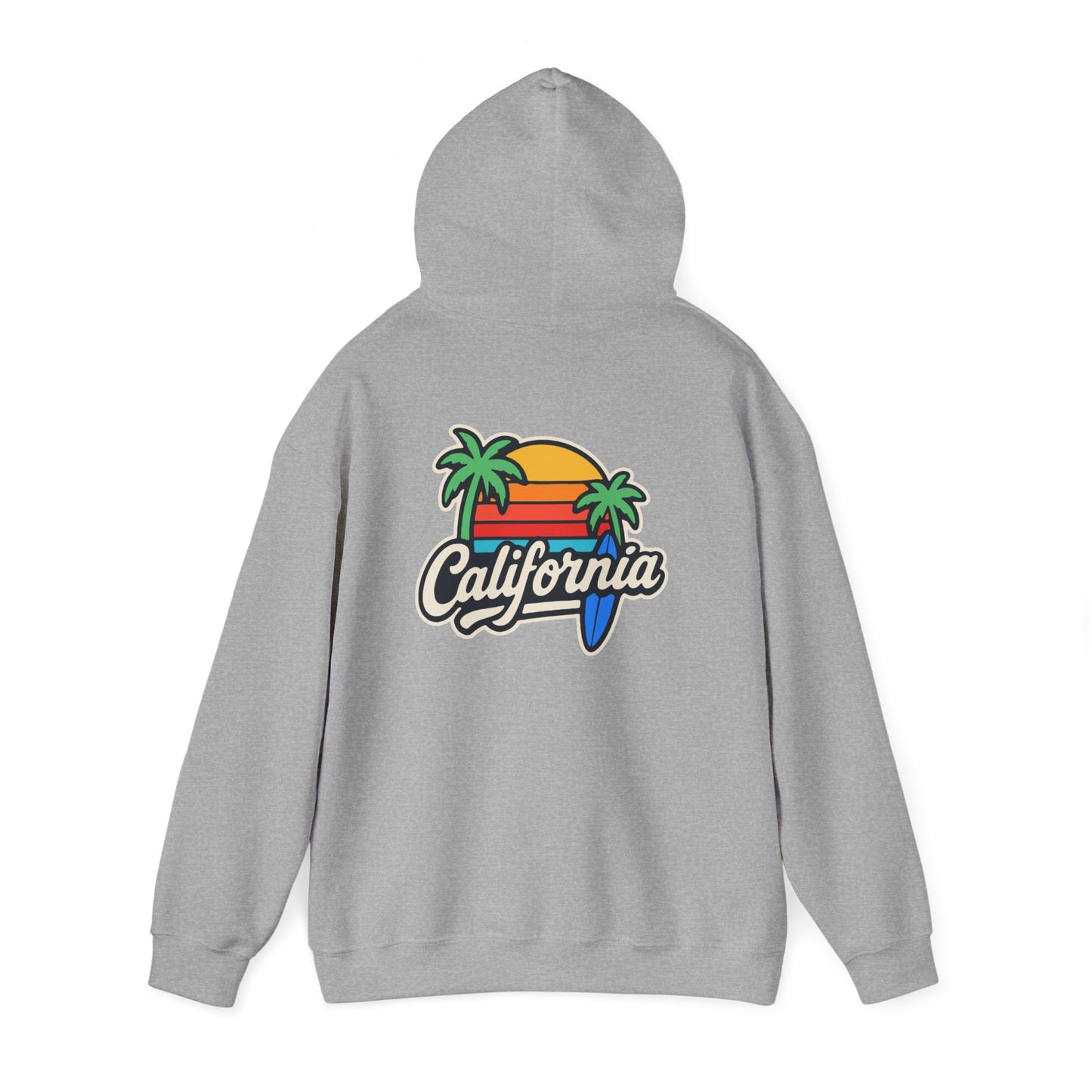 California Vibes Unisex Heavy Blend Hooded Sweatshirt - Cozy Beachwear, Summer Gift, Chill Fashion, Surf Style, Casual Layer