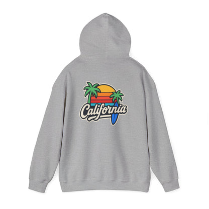 California Vibes Unisex Heavy Blend Hooded Sweatshirt - Cozy Beachwear, Summer Gift, Chill Fashion, Surf Style, Casual Layer