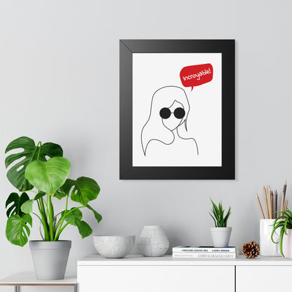 Incroyable Chic Girl - Framed Poster