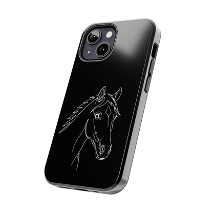 Horse Portrait Sketch - Phone Case