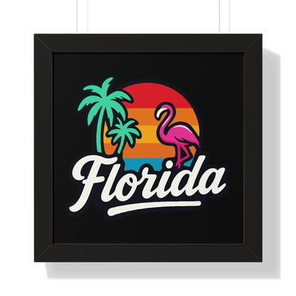 Florida Sunset Palm - Framed Poster