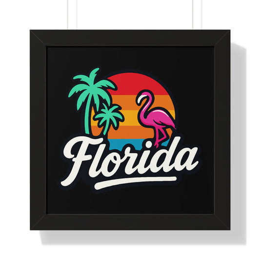 Florida Sunset Palm - Framed Poster