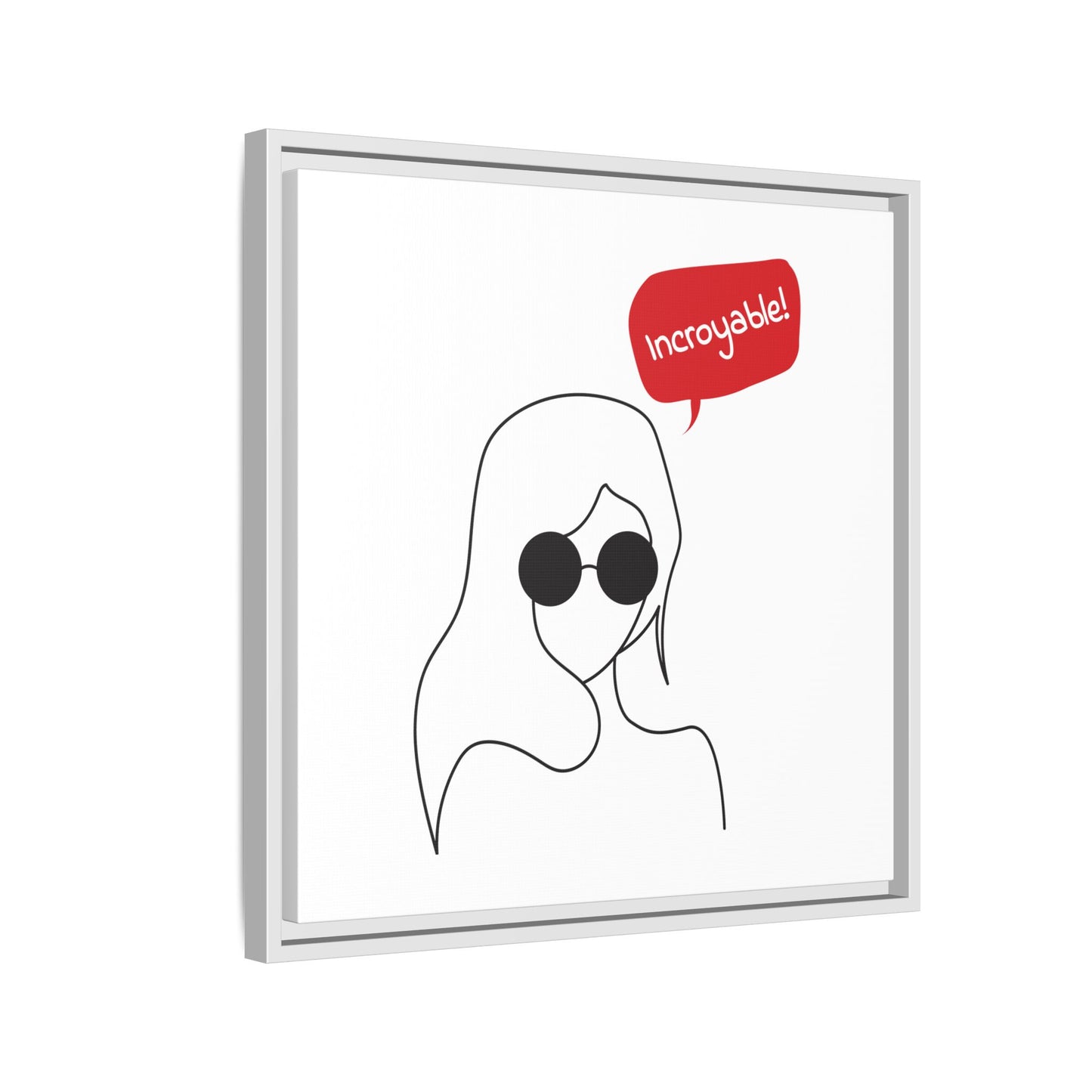 Incroyable Chic Girl - Framed Canvas