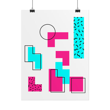 Retro Geometric Vibes - Poster