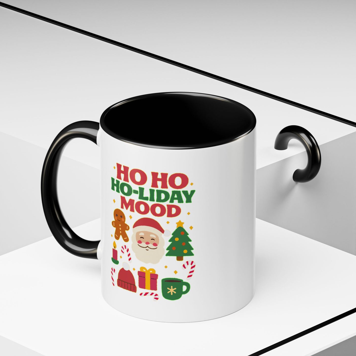 Ho Ho Ho-liday Mood - Color Accent Mug