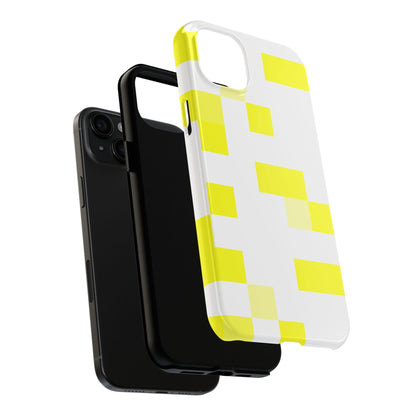 Yellow Pixel Grid -  Phone Case