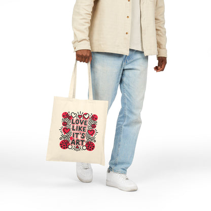 Love Like It's Art - Canvas Tote Bag