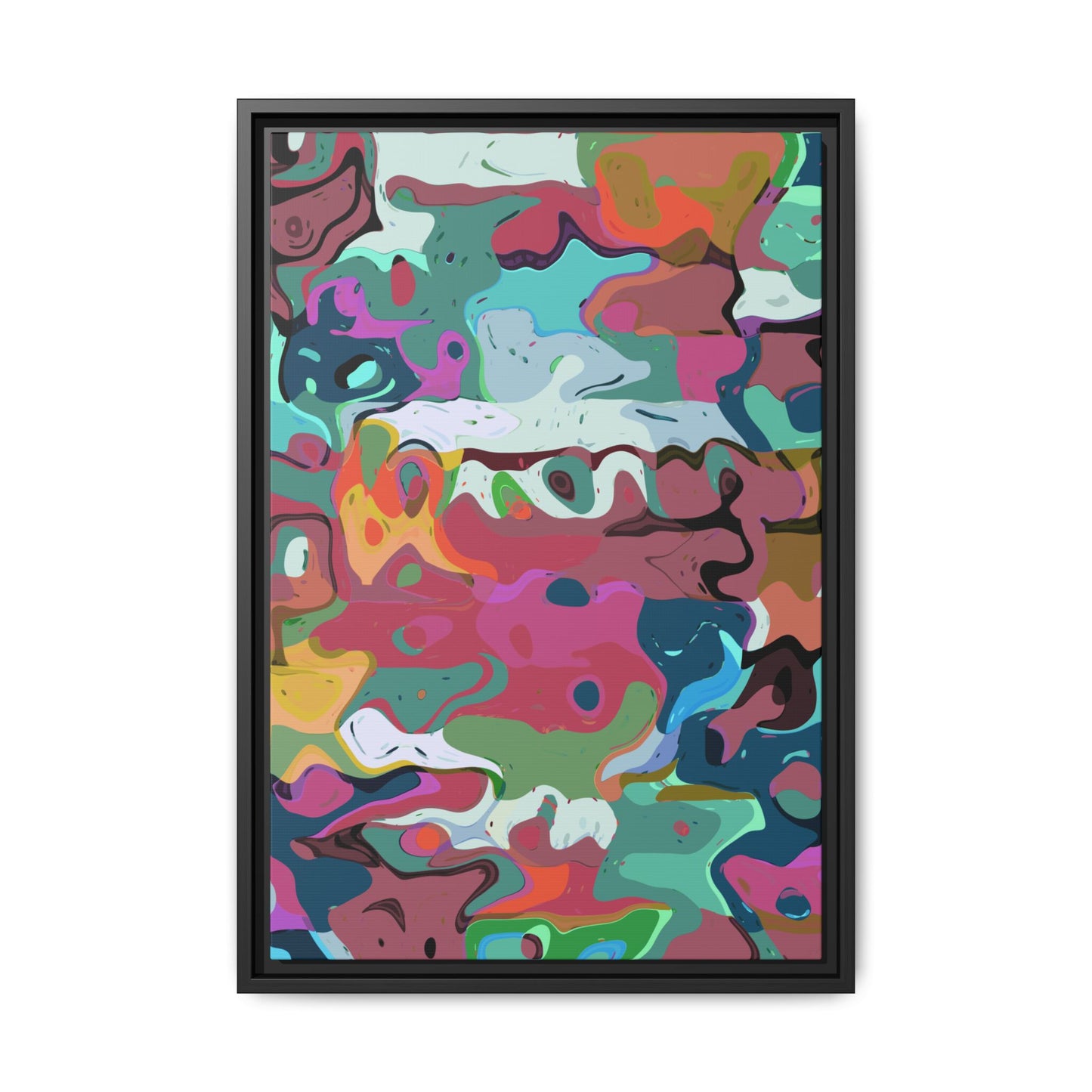 Colorful Abstract Marble - Framed Canvas