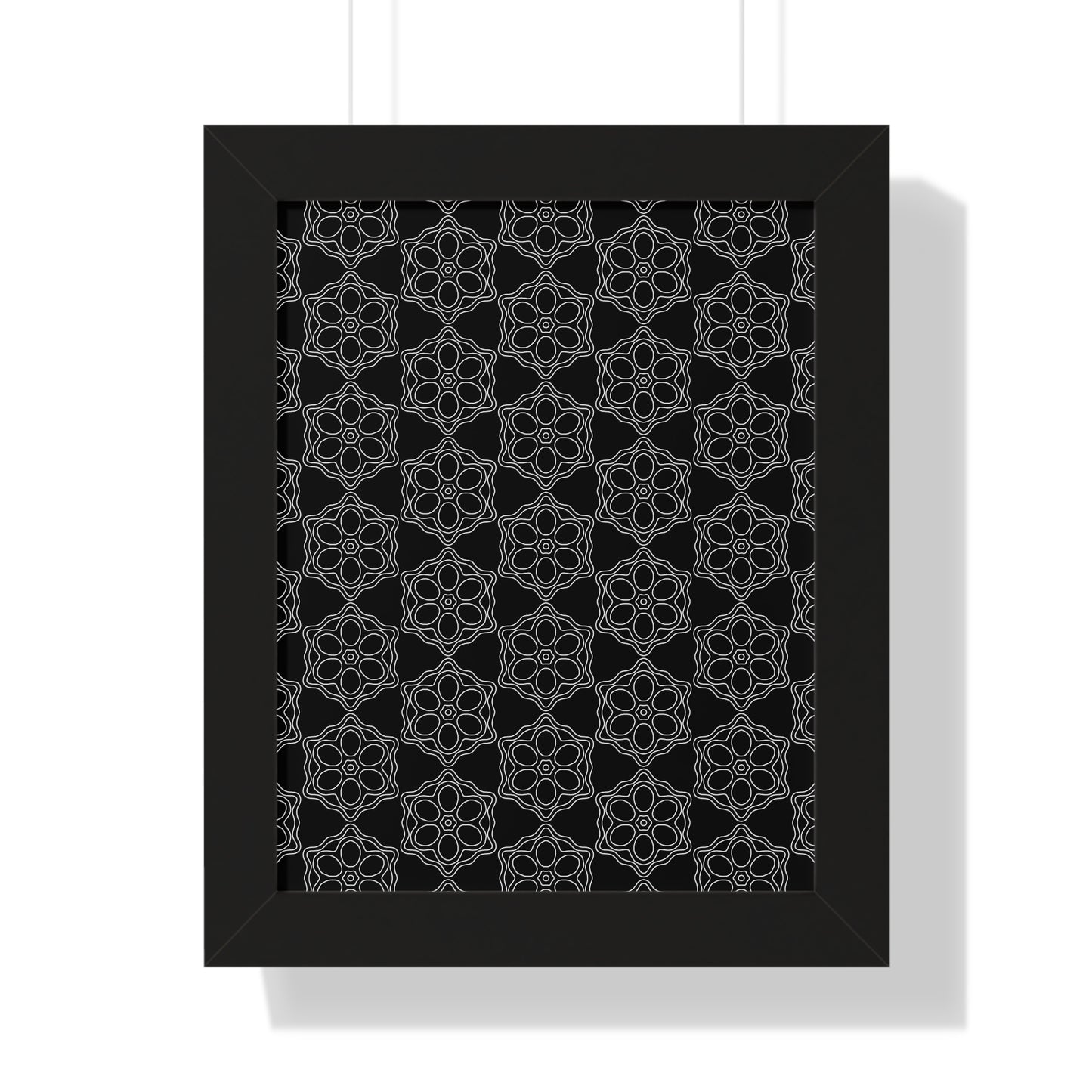 Geometric Sacred Flower - Framed Poster