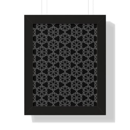 Geometric Sacred Flower - Framed Poster